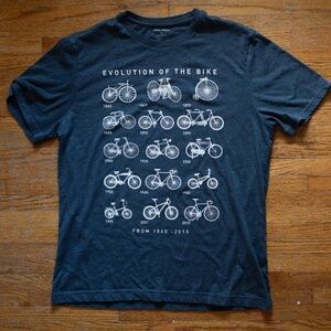 Mens Blue T Shirt with White graphic